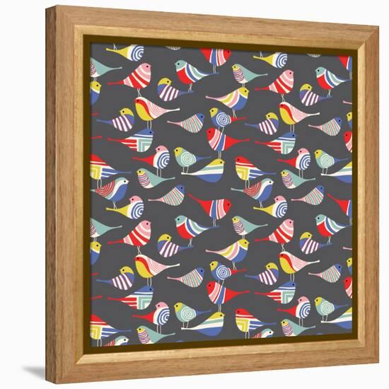 Modern Bird Flock-null-Framed Premier Image Canvas