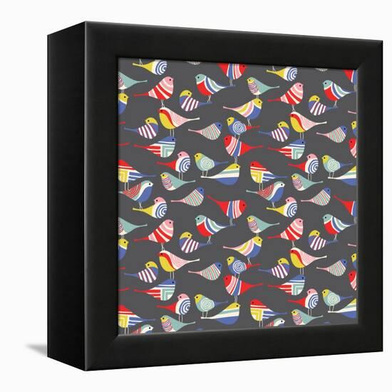 Modern Bird Flock-null-Framed Premier Image Canvas