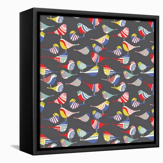 Modern Bird Flock-null-Framed Premier Image Canvas