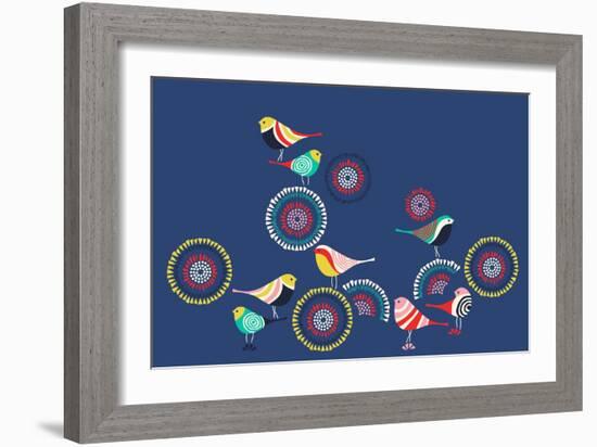 Modern Birds-null-Framed Giclee Print