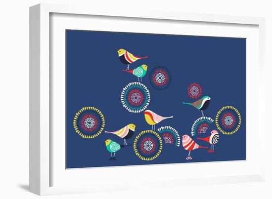 Modern Birds-null-Framed Giclee Print