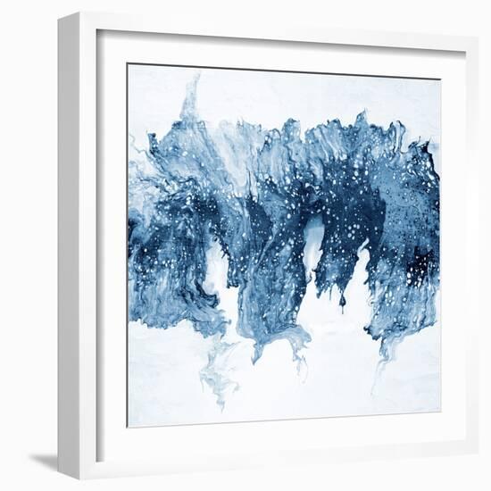 Modern Blue Abstract 1-Kimberly Allen-Framed Art Print