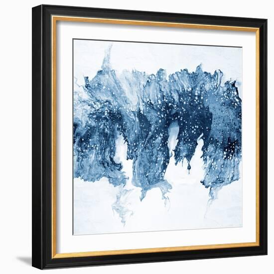 Modern Blue Abstract 1-Kimberly Allen-Framed Art Print