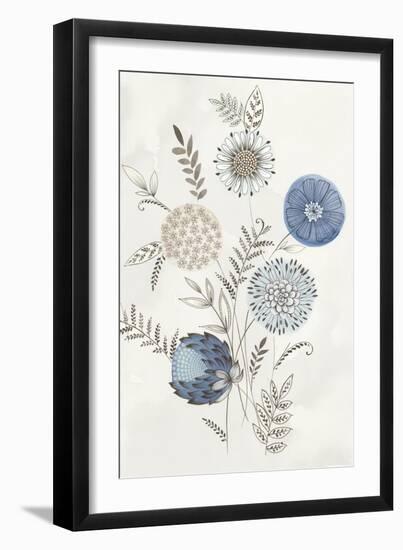 Modern Blue Bouquet I-Alex Black-Framed Art Print