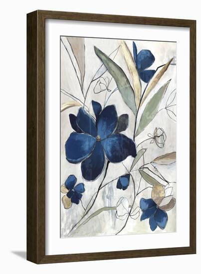 Modern Blue Floral I-Asia Jensen-Framed Premium Giclee Print