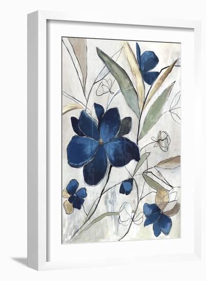 Modern Blue Floral I-Asia Jensen-Framed Premium Giclee Print