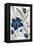 Modern Blue Floral I-Asia Jensen-Framed Stretched Canvas