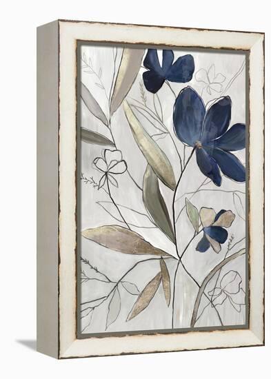 Modern Blue Floral II-Asia Jensen-Framed Stretched Canvas