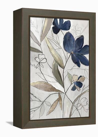 Modern Blue Floral II-Asia Jensen-Framed Stretched Canvas