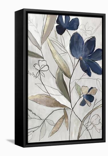 Modern Blue Floral II-Asia Jensen-Framed Stretched Canvas