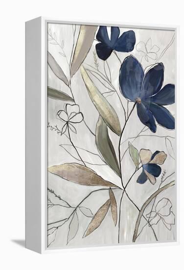 Modern Blue Floral II-Asia Jensen-Framed Stretched Canvas