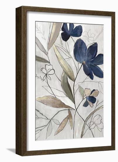 Modern Blue Floral II-Asia Jensen-Framed Art Print