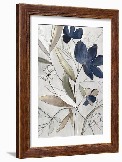 Modern Blue Floral II-Asia Jensen-Framed Art Print