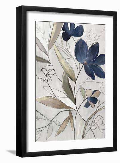 Modern Blue Floral II-Asia Jensen-Framed Art Print