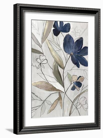 Modern Blue Floral II-Asia Jensen-Framed Art Print