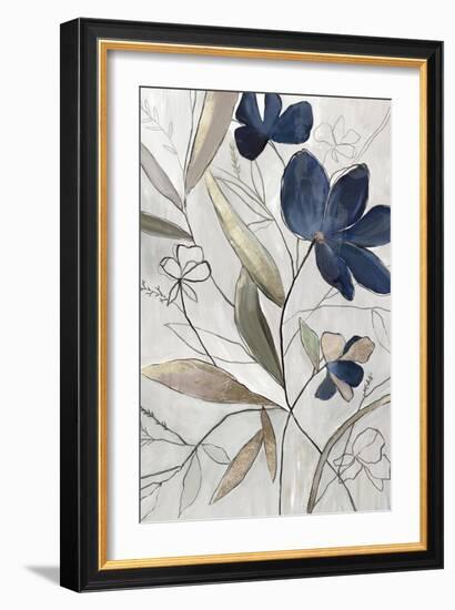 Modern Blue Floral II-Asia Jensen-Framed Art Print