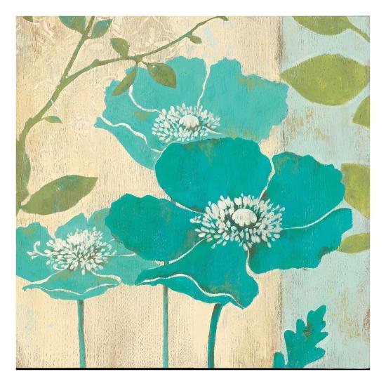 Modern Blue Poppy-Stefania Ferri-Stretched Canvas
