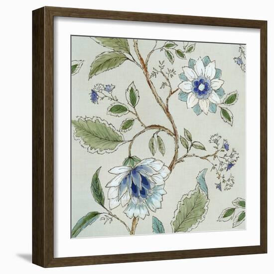 Modern Blue Toille I-Alex Black-Framed Art Print