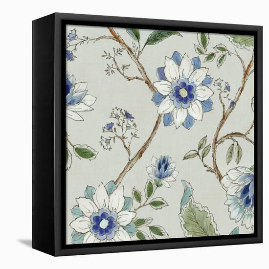 Modern Blue Toille II-Alex Black-Framed Stretched Canvas