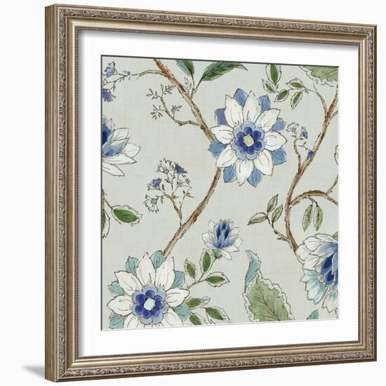 Modern Blue Toille II-Alex Black-Framed Art Print