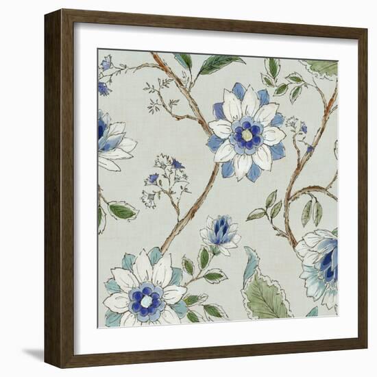 Modern Blue Toille II-Alex Black-Framed Art Print