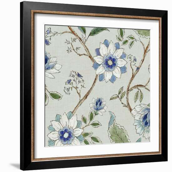 Modern Blue Toille II-Alex Black-Framed Art Print