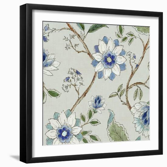 Modern Blue Toille II-Alex Black-Framed Art Print