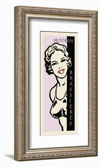 Modern Brassieres-Retro Series-Framed Art Print