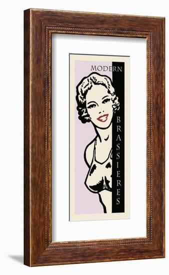 Modern Brassieres-Retro Series-Framed Art Print