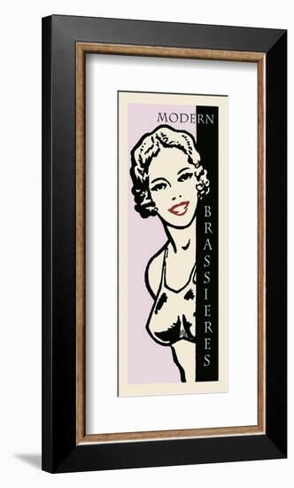 Modern Brassieres-Retro Series-Framed Art Print