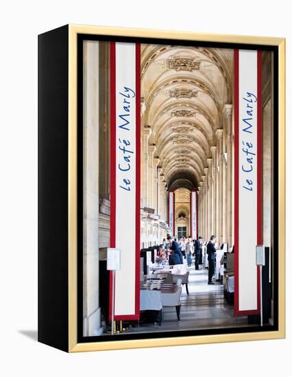 Modern Brewery, Cafe Marly, the Louvre Museum, Glass Pyramids, Paris, France-Philippe Hugonnard-Framed Premier Image Canvas