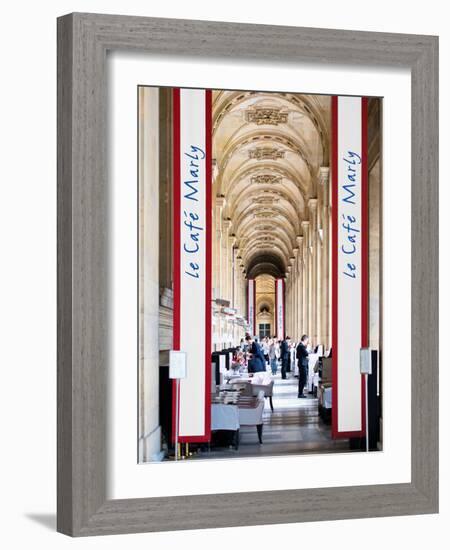 Modern Brewery, Cafe Marly, the Louvre Museum, Glass Pyramids, Paris, France-Philippe Hugonnard-Framed Photographic Print