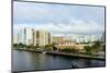Modern buildings on the Intracoastal Waterway in Fort Lauderdale, Broward County, Florida, USA-null-Mounted Photographic Print