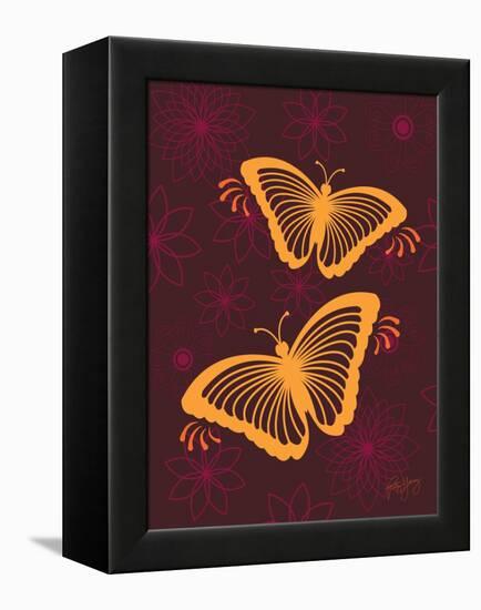 Modern Butterflies-Patty Young-Framed Stretched Canvas