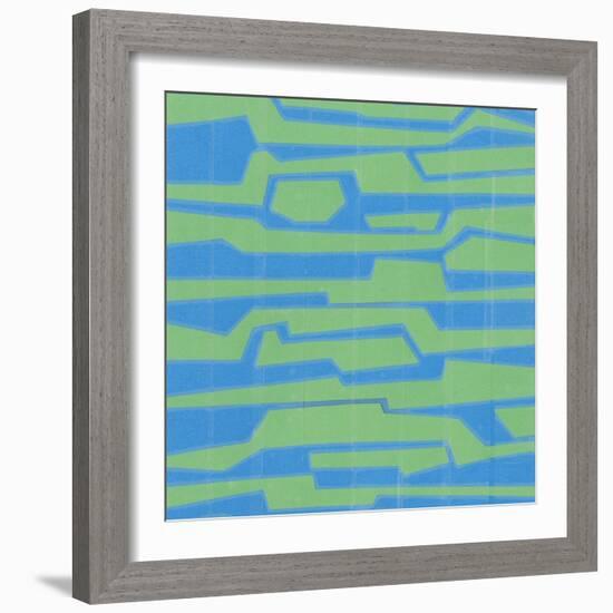 Modern Circuit V-Charles McMullen-Framed Art Print