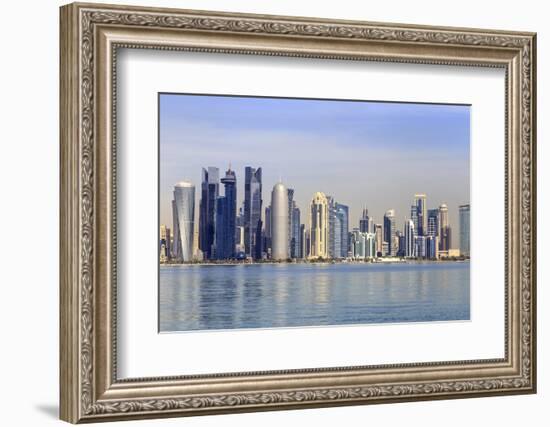 Modern City Skyline of West Bay, Qatar-Eleanor Scriven-Framed Photographic Print