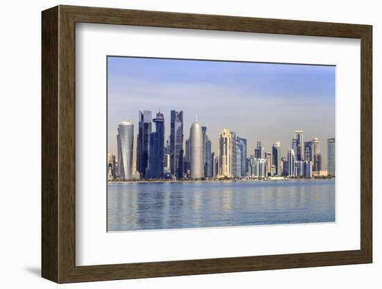 Modern City Skyline of West Bay, Qatar-Eleanor Scriven-Framed Photographic Print