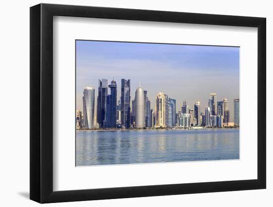 Modern City Skyline of West Bay, Qatar-Eleanor Scriven-Framed Photographic Print