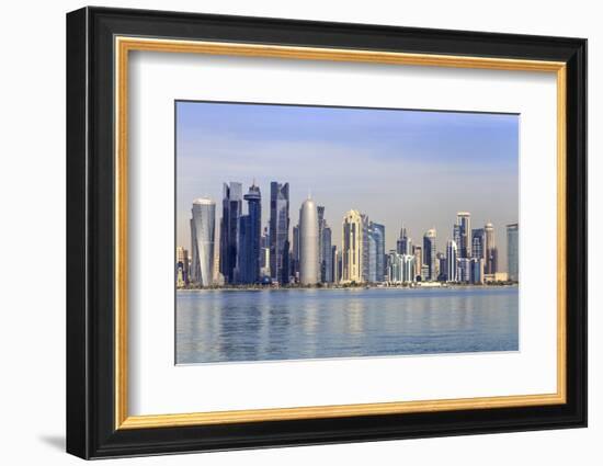 Modern City Skyline of West Bay, Qatar-Eleanor Scriven-Framed Photographic Print