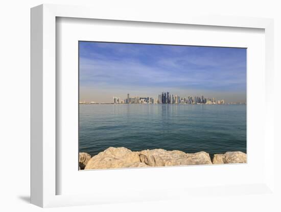 Modern City Skyline of West Bay, Qatar-Eleanor Scriven-Framed Photographic Print