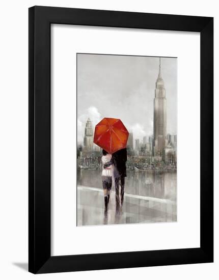 Modern Couple in New York-Ruane Manning-Framed Art Print