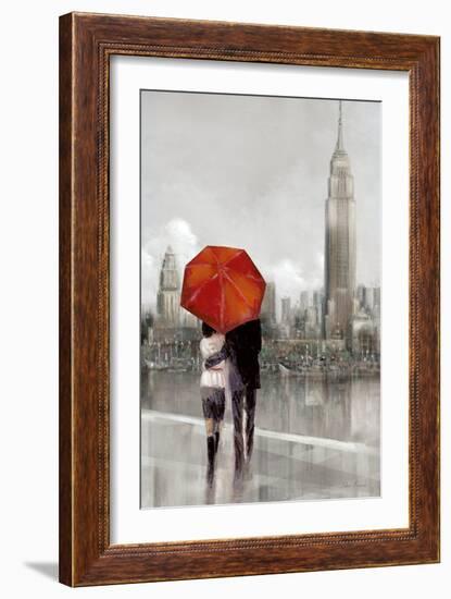 Modern Couple in New York-Ruane Manning-Framed Art Print