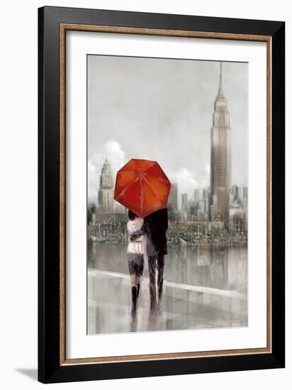 Modern Couple in New York-Ruane Manning-Framed Art Print