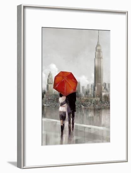 Modern Couple in New York-Ruane Manning-Framed Art Print