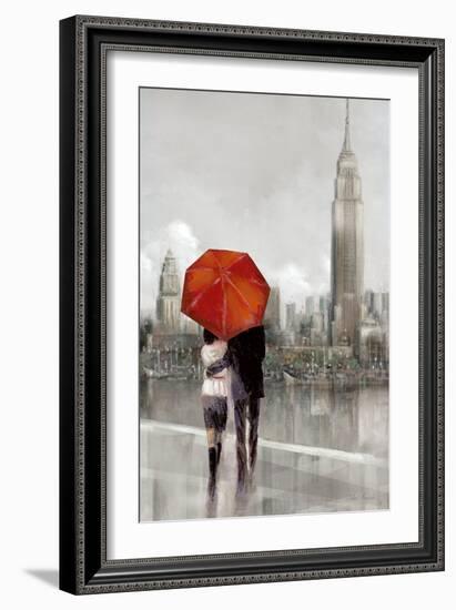 Modern Couple in New York-Ruane Manning-Framed Art Print