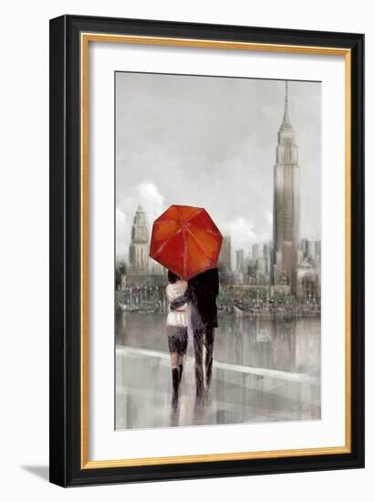 Modern Couple in New York-Ruane Manning-Framed Art Print