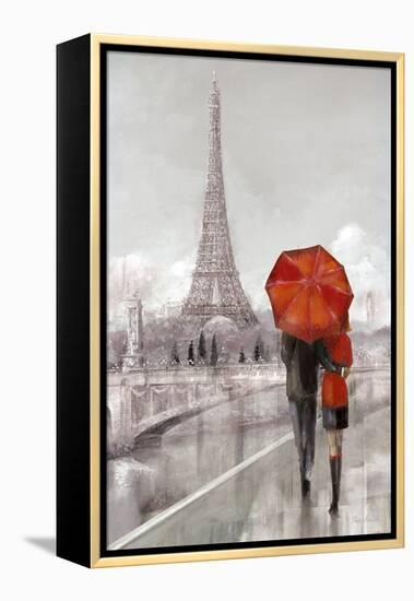 Modern Couple in Paris-Ruane Manning-Framed Stretched Canvas