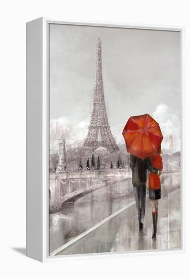 Modern Couple in Paris-Ruane Manning-Framed Stretched Canvas