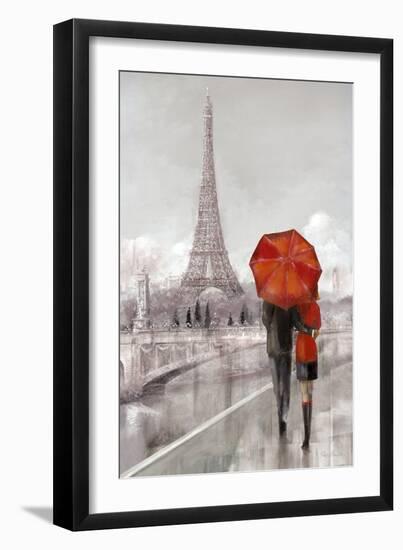 Modern Couple in Paris-Ruane Manning-Framed Art Print