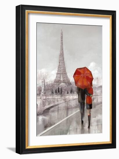 Modern Couple in Paris-Ruane Manning-Framed Art Print